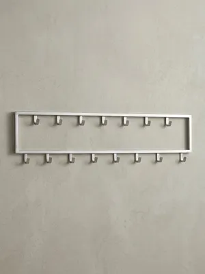 Produktbild von Wandgarderobe, Stilvoller Kleiderschrank mit 15 Haken, Handgefertigter Stahl. 80x4x20 cm | Kadima Design