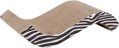 Produktbild von Dehner Lieblinge Katzen-Kratzpappe Wavy, ca. 53 x 12 x 22 cm, Naturmaterial, beige/schwarz/weiß