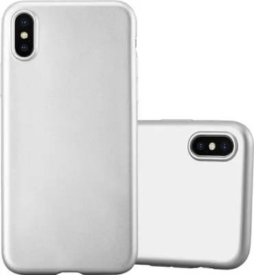 Produktbild von Cadorabo Schutzhülle für Apple iPhone X / XS Hülle in Silber Handyhülle TPU Silikon Etui Cover Case