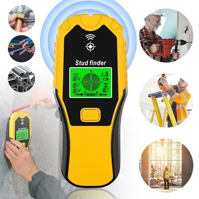 Obrázek produktu pro Detektor kabelů 5 v 1, detektor prvků ve zdi, lokalizátor trámů s LCD displejem a zvukovou signalizací. Detektor kabelů, lokalizátor vedení, detektor elektrického proudu, detektor kabelů, tester kabelů