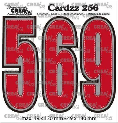 Produktbild von Crealies Cardzz Stanzschablone 6tlg. No.256 - Zahlen - 5 6 -