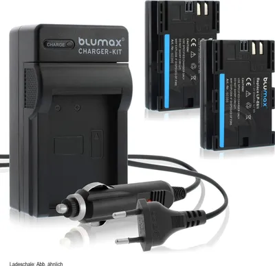 Produktbild von 2x Akku + Lader für Canon LP-E6NH 2040mAh EOS R5 R6 Mark II R7 90D 7D XC15