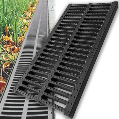 Immagine prodotto di Griglia di scarico in resina, 50x20x3 cm, per terrazza e giardino