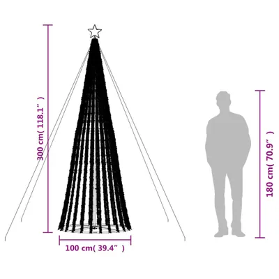 Zdjęcie produktu dla vidaXL Choinka LED 688 LED niebieska 300 cm