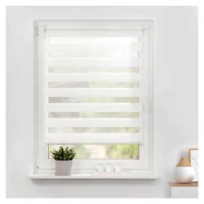Produktbild von Duo Rollo ohne Bohren, blickdicht in Weiß, 70 cm x 130 cm (B x L)