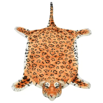 Image de vidaXL Tapis en peluche léopard 139 cm Marron