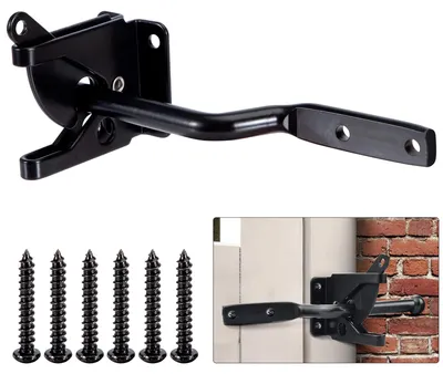 Produktbild von Gartentorriegel aus Edelstahl, automatisches Torschloss, Schraubverriegelungsmechanismus für Weiden, Bauernhöfe und Holzzäune