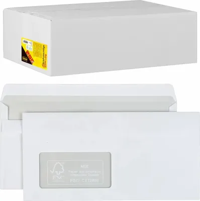 Produktbild von Briefumschläge DIN lang, 75 g/m², selbstkl, 1000 Stück, mit Fenster