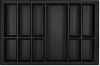 Produktbild von ORGA-BOX VII Design Besteckeinsatz schwarz 726 x 474 mm Besteckaufbewahrung Veriset KH Schröder Küchen uvm. mit 80er Korpus