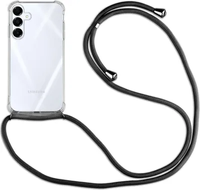 Produktbild von Handykette für Samsung Galaxy A16 Handyhülle mit Band Hülle in Schwarz