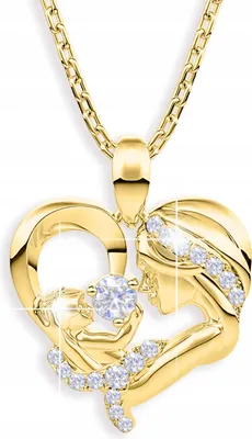 Immagine prodotto di Catena d'oro madre con cuore bambino amore mamma bambino ARGENTO 925