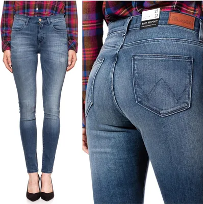 Produktbild von WRANGLER, Damen Jeanshose, Skinny fit, HIGH RISE SKINNY, W25 L32, Blau, Jeans, baggyjeans, buggy