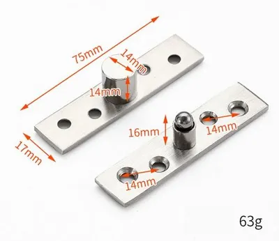 Imagen del producto de Bisagras giratorias de madera, 360 grados, juego de 5 unidades, color plateado, tamaño pequeño