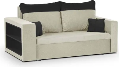 Produktbild von 2-Sitzer-Sofa mit Schlaffunktion PABLO1 - Creme/Schwarz