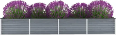 Produktbild von vidaXL Garten-Hochbeet Verzinkter Stahl 320x80x45 cm Grau
