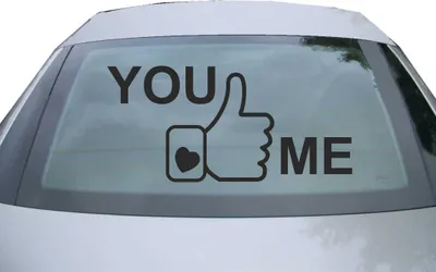Produktbild von Indigos UG - Aufkleber Heckscheibe & Motorklappe DE6398 - schwarz - 600x285 mm - you like me - Auto Scheiben Fenster Heckklappe Tuning Racing JDM - Die cut