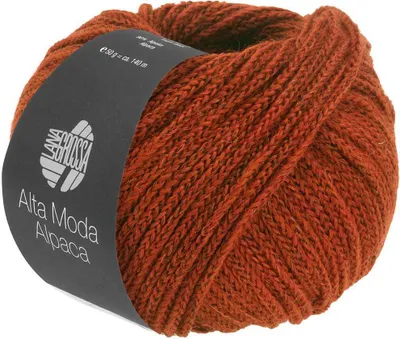 Produktbild von Lana Grossa ALTA MODA ALPACA 50 g edles Garn aus hauchfeinem Baby-Alpaca 140 m Farbe 095 - Rost