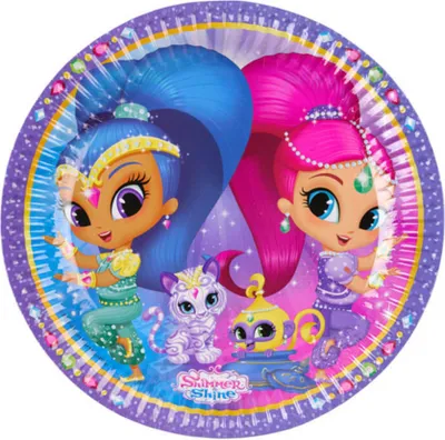 Image de 8 assiettes Shimmer & Shine 23 cm