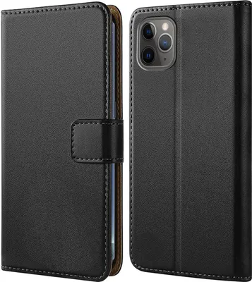 Produktbild von Handy Tasche für Apple iPhone 11 Pro Schutzhülle Bookstyle Etui Klapphülle Wallet Flip Cover Case Schwarz