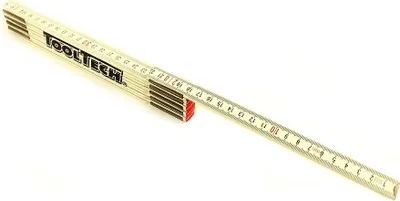 Produktbild von Holz Zollstock 2 Meter Metallscharniere Werkzeug Messgeräte Tooltech 10968