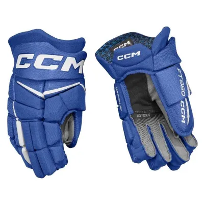 Zdjęcie produktu dla Rękawice hokejowe CCM JetSpeed FT880 Junior, niebieskie/białe, rozmiar: 12''/30 cm