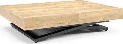 Produktbild von FURNLUX Couchtisch Sanna U Beige 80cm / Hauptfarbe: Beige / Abmessungen: 80 x 80 x 200 cm