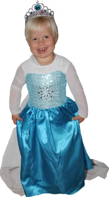Produktbild von blaues Prinzessin Kostüm mit Schleppe, Größe:98/104