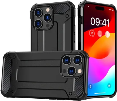 Image de Etui blindé Hybrid Armor pour Iphone 15 - Noir