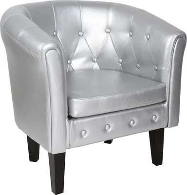Obrázok produktu pre MIADOMODO Kreslo Chesterfield, 58 x 71 x 70 cm, strieborné