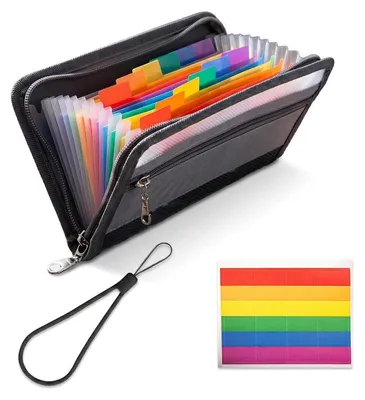 Obrázok produktu pre Organizér s uzatváraním na zips, 13 priečinkov, formát A6, sivý