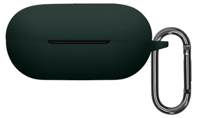 Produktbild von kwmobile Schutzhülle für Beats Powerbeats Pro 2 Hülle - TPU Silikon Case für Kopfhörer Ladecase - stoßfestes Cover mit Karabiner - Dunkelgrün