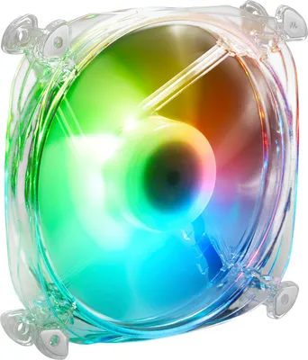 Produktbild von Sharkoon Shark Disc PWM, Ventilator, 12 cm, 400 RPM, 1400 RPM, 82,35 m³/h, Transparent