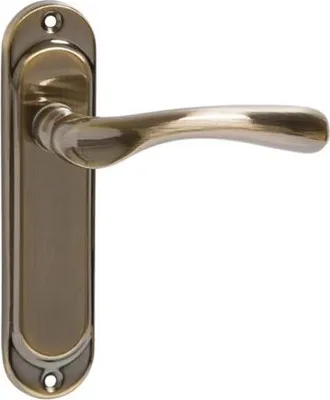 Produktbild von Türgriff Mro-14-60-I aus Metall, Messing beschichtet, 7,2 cm Zylinderabstand, ohne Schloss, für Innen- & Außenbereich