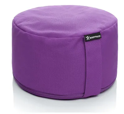 Immagine prodotto di Cuscino yoga rotondo - diametro 31 cm - imbottitura in gusci di grano saraceno - rivestimento lavabile