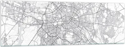 Produktbild von Bilder auf glas - Einteilig - Stadt Karte Berlin - 160x50cm - Glasbilder - Wandbilder - Bilder - zum Aufhängen bereit - Wanddekoration aus Glas - Glas Bilder - Wandbild auf Glas - GAB160x50-4681