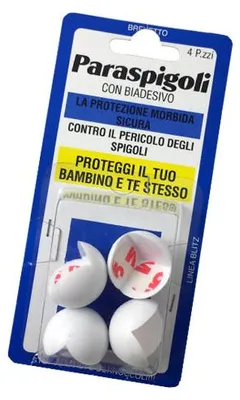 Immagine prodotto di 4 Paraspigoli Coprispiegoli con Biadesivo Colore Bianco Sferici