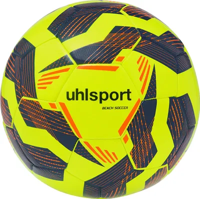 Image de Ballon d'entraînement Uhlsport Beach Soccer - Jaune fluo / Marine / Rouge fluo