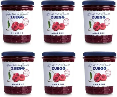 Produktbild von 6x Zuegg Amarena Marmelade Schwarzkirsche Konfitüre Brotaufstriche Italien 320 g