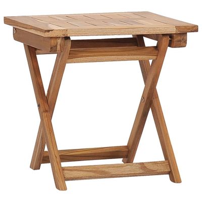 vidaXL Garten-Liegestühle mit Fußstützen und Tisch Teak Massivholz