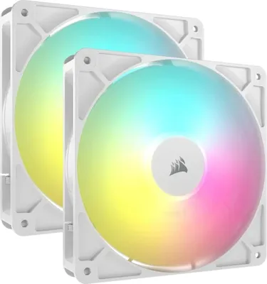 Image de CORSAIR Lüfter 140*140*25 RS140 WHITE ARGB PWM Dual Pack