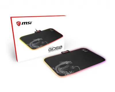 Produktbild von MSI AGILITY GD60 Mauspad Gaming-Mauspad Schwarz, Grau