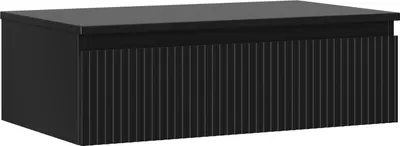 Produktbild von Mexen Rivel Waschtischunterschrank 80 cm mit Arbeitsplatte, 1 Schublade, geriffelt, schwarz matt - 91A20-08023-1-BFC71