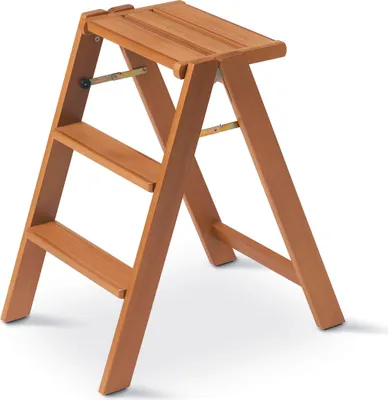 Produktbild von Osimo 70 Trittleiter, 2 Stufen, Buche, 67 cm Höhe, rutschfeste Stufen