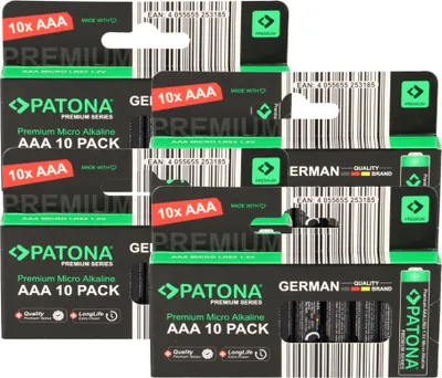 Immagine prodotto di PATONA Premium 40x Batterien AAA (4x10er) Pack 1,5V Alcalino