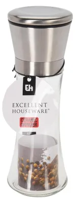 Produktbild von Pfeffermühle aus Glas und Stahl H19Cm