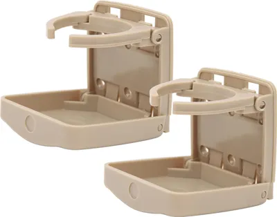 Produktbild von 2 Stück faltbarer Auto-Getränkehalter, Getränkehalter an der Fahrzeugtür, mit Schrauben für Marine, SUV, Van, Boot, Beige (HF-PAB)