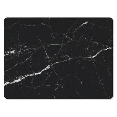 Produktbild von MuchoWow® Mauspad Mousepad Marmor - Schwarz - Marmoroptik - Weiß - Luxus - Stein 23x19 cm - Mousepads - Maus Mat - Pad - Mausunterlage - Schreibtischunterlage - Mauspad