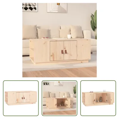 Produktbild von The Living Store Couchtisch 100x50x41 cm Massivholz Kiefer