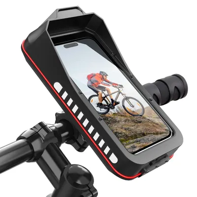 Produktbild von INF Wasserdichte & stoßfeste Motorrad-Handyhalterung für Lenker