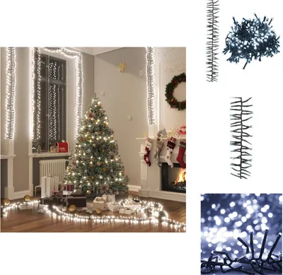 Obrázok produktu pre vidaXL LED rozprávkové svetlá so 400 LED diódami studená biela 7,4 m PVC - Vianočné osvetlenie